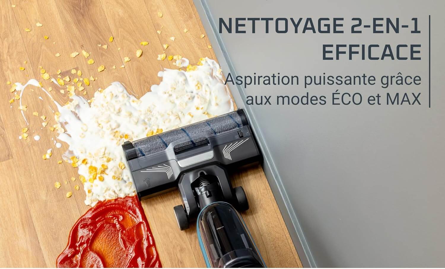 l'aspirateur laveur Rowenta X-Clean 2 passage de plinthes