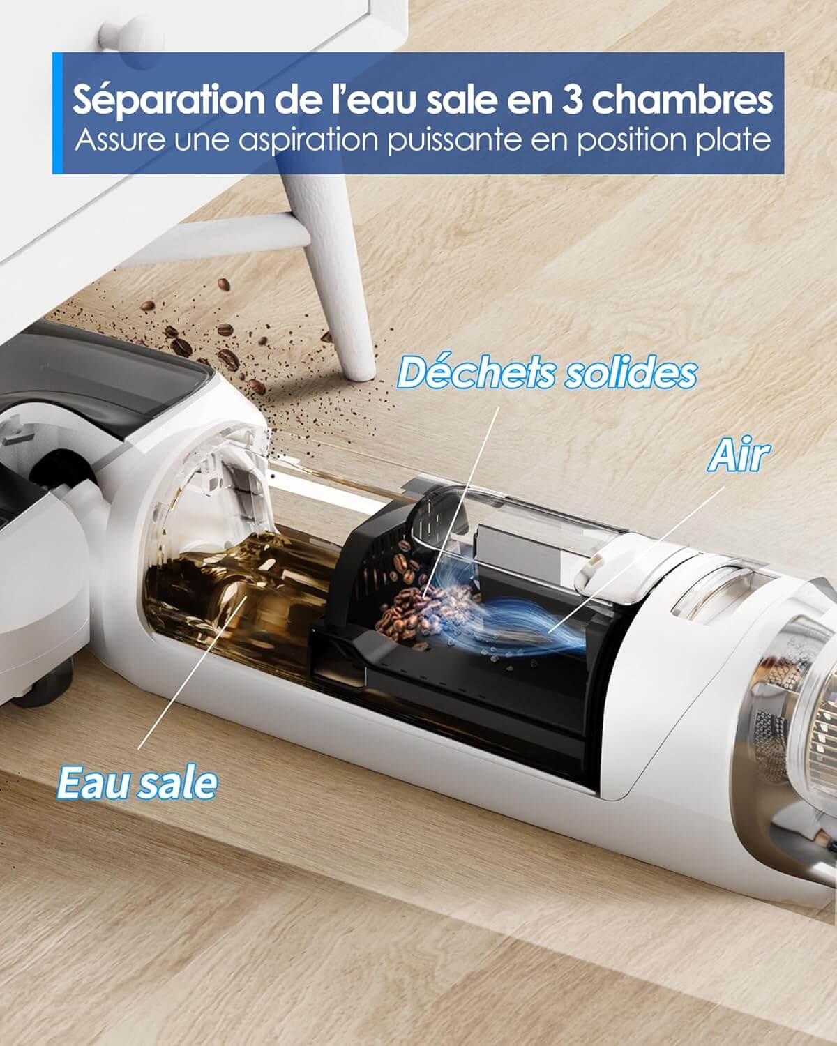 réservoir de l'aspirateur laveur Tineco Floor One Stretch S6